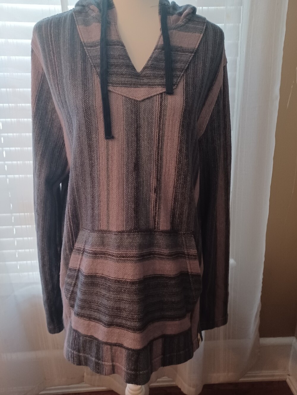 Lucky Brand Hooded Striped Baha Beach Hoodie
